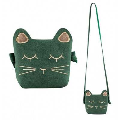 Little Girls Purses Green Cute Cat Shoulder Crossbody Bag for Kids,Toddler,Girls